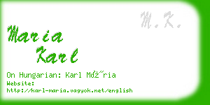maria karl business card